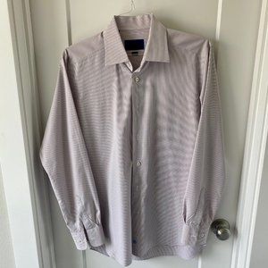 David Donahue Mens Dress Shirt Trim Fit 16.5 34/35